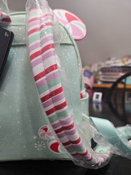 Disney Lougefly Minnie Mouse Peppermint Ornament Backpack NWT main image 4